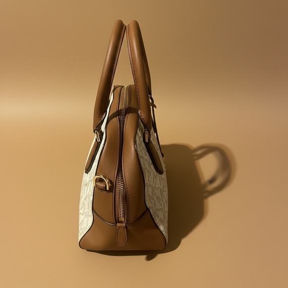 Michael Kors Ayden Medium Logo and Faux Leather Satchel - Picture 6 of 9